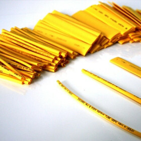 Schrumpfschlauch-Set gelb 2mm - 20mm Durchmesser 111 teilig 10cm lang