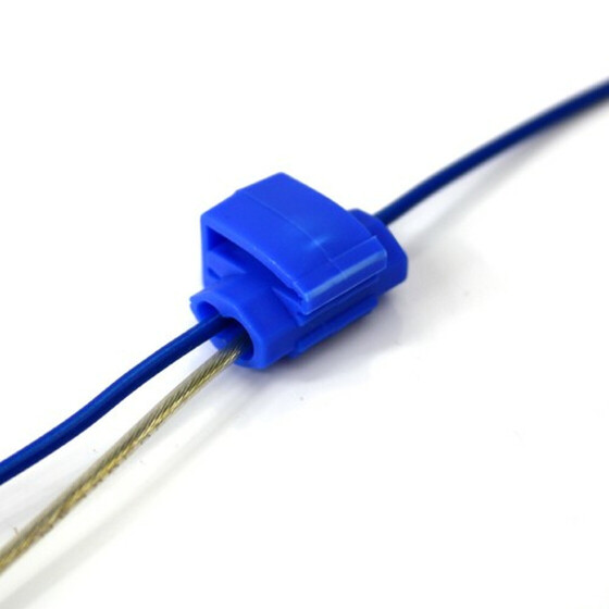 4x Mini Abzweigverbinder blau 0,1 bis 0,9 mm² Stromdieb Abzweigverbinder Telefon 