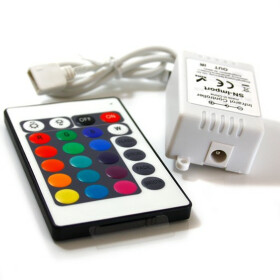 RGB Controller mit 24 Tasten Fernbedienung 1 Ausgang für RGB Leisten