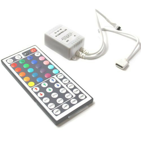 RGB Controller mit 44 Tasten Fernbedienung 1 Ausgang f&uuml;r RGB Leisten