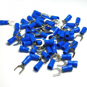Gabelkabelschuhe / Kabelschuhe M6 blau 1,5-2,5mm² - 10er-Pack