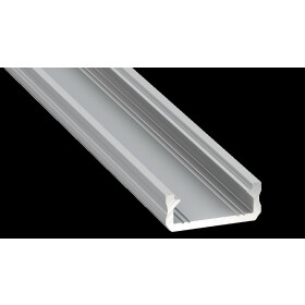 Profil Typ D sehr flach 16 x 6,3 mm Möbelprofil Aluminium