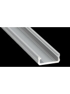 Profil Typ D sehr flach 16 x 6,3 mm Möbelprofil Aluminium