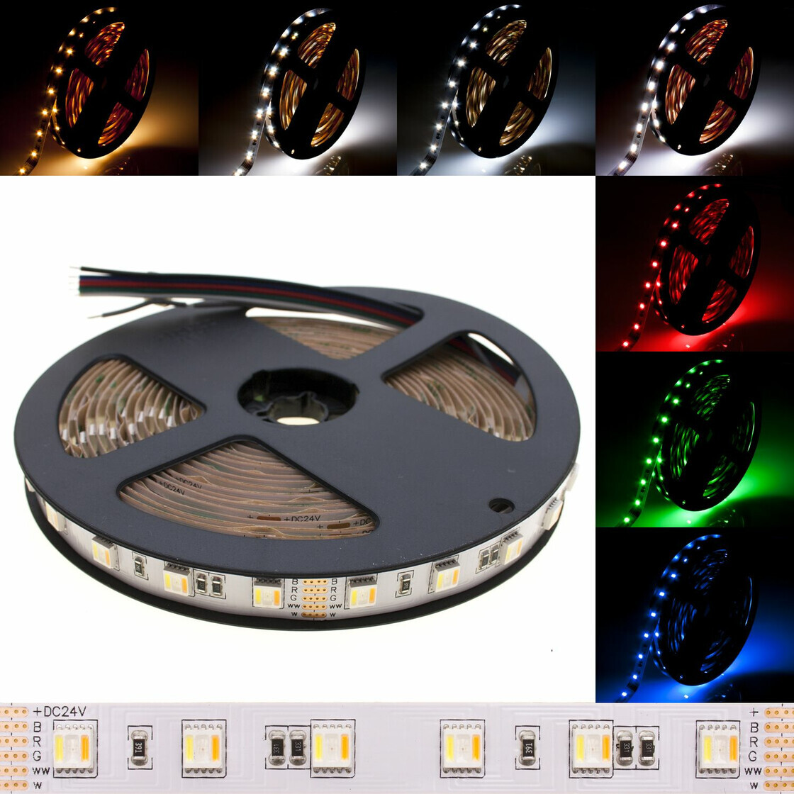 DEMODU® PREMIUM 12V LED Streifen RGB+CCT 5 in 1 5m 60 SMD/m 5050 IP20,  56,99 €