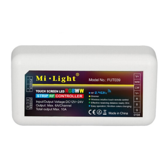 Mi-Light LED Empf&auml;nger RGB+CCT 10A 3x6A 2.4G 4-Zonen