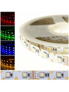 DEMODU® PREMIUM 12V LED Streifen RGBW 4 in 1 5m 48 SMD/m 5050 IP20 dimmbar