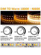 DEMODU® PREMIUM 24V LED Streifen dim to warm 5m 192 SMD/m 2835 IP20 dimmbar