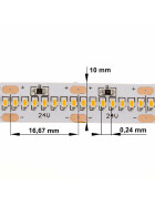 DEMODU&reg; PREMIUM 24V LED Streifen Warmwei&szlig; 2700K 5m 420 SMD/m 2110 IP20 dimmbar
