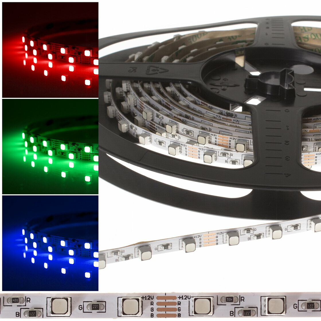 LED Streifen 12V: Dimmbar, Mehrfarbig & Selbstklebend