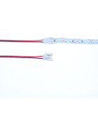 8mm LED Streifen Anschlußkabel 14cm Kabel einfarbig schwarz rot