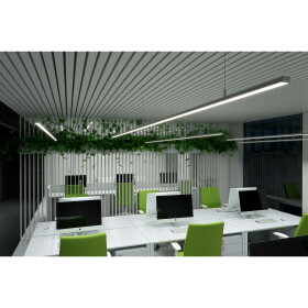 DEMODU® Stella LED Design Pendelleuchte für Arbeitsplatz und Büroräume 150cm 45Watt 3000k nicht dimmbar