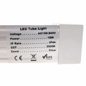 LED Lichtbandsystem T8-Stil steckbar, ultraleicht und schlank 150x3cm 6000K 24W 3600lm kaltweiß opal milchglas
