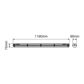 Lineare Leuchte TRI-PROOF LED line® RANGER IP66 25-40W 3000K-5000K 120-140lm/W wechselbar