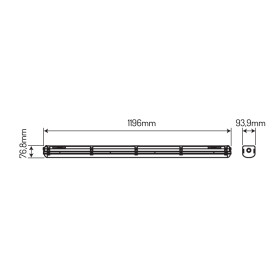 Lineare Leuchte TRI-PROOF LED line® RANGER 40W 4000K 140lm/W IP66 1-10V