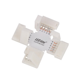 LED line® Stecker für LED-Streifen CLICK CONNECTOR eckig 12 mm 5 PIN Typ + RGBW