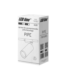 LED line® Gehäuse für 1-Phasen-Stromschienen GU10 schwarz PIPE
