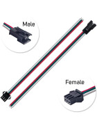 digital LED Streifen Anschlußkabel 10cm Kabel plus minus daten male & female