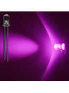 LED pink 5mm wasserklar inkl. Widerstand hell 20° - 10er-Pack