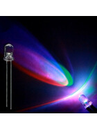 LED RGB 5mm wasserklar inkl. Widerstand hell 20° - 10er-Pack