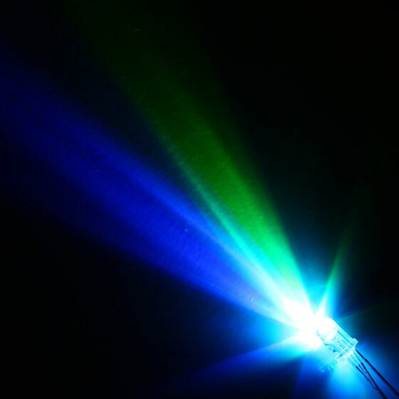 4Pin LED RGB 5mm ansteuerbar wasserklar hell 20&deg; rot gr&uuml;n blau Farbwechsel - 10er-Pack