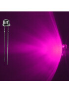 LED 5mm pink weitwinkel 120° inkl. Widerstand - 10er-Pack