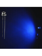 LED 5mm blau weitwinkel 120° inkl. Widerstand - 10er-Pack