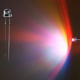 LED 5mm RGB weitwinkel 120&deg; inkl. Widerstand