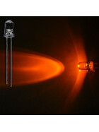 Blink-LED orange 5mm wasserklar inkl. Widerstand hell 20° - 10er-Pack