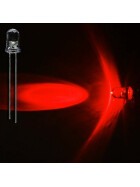 Blink-LED rot 5mm wasserklar inkl. Widerstand hell 20° - 10er-Pack
