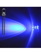 Blink-LED blau 5mm wasserklar inkl. Widerstand hell 20° - 10er-Pack