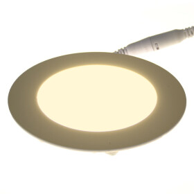 6W LED Spot Panel Ultraslim wei&szlig; &Oslash; 12cm rund 3000K warmwei&szlig; Einbaustrahler Deckenlampe Lampe Einbauleuchte