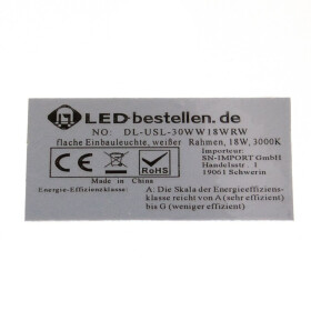 Ultraslim LED Panel 18W weiß rund Ø 22cm 3000K warmweiß Einbaustrahler Deckenlampe Lampe