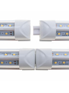 LED Lichtbandsystem T8-Stil steckbar, ultraleicht und schlank 60x3cm 3000K 18W 1800lm warmwei&szlig; zwei Boards