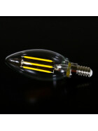 E14 4W LED Leuchtmittel Filament Lampe 3200K warmweiß Kerzenform wie 40W Retro Licht