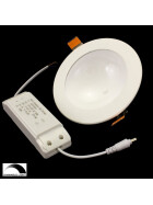 12W indirekter LED UFO dimmbar Deckenlampe, rund, weißer Einbaustrahler Ø 15cm 3200K warmweißes Licht, Lampe, Leuchte, Deckenleuchte, Einbauspot, Spot
