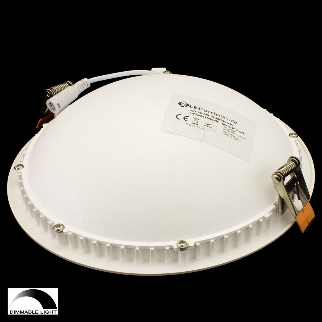 Dimmbare LED UFO indirekte Deckenlampe 24W weiß, rund Einbaustrahler