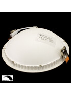 Dimmbare LED UFO indirekte Deckenlampe 24W wei&szlig;, rund Einbaustrahler &Oslash; 18cm 3200K warmwei&szlig;es Licht, Lampe, Leuchte