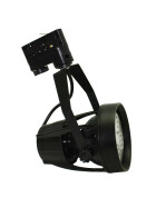 LED Strahler 35W schwarz schwenkbar E27 warmweiß 3300K Stromschienenstrahler Leuchte für Euroschiene Schienenstrahler