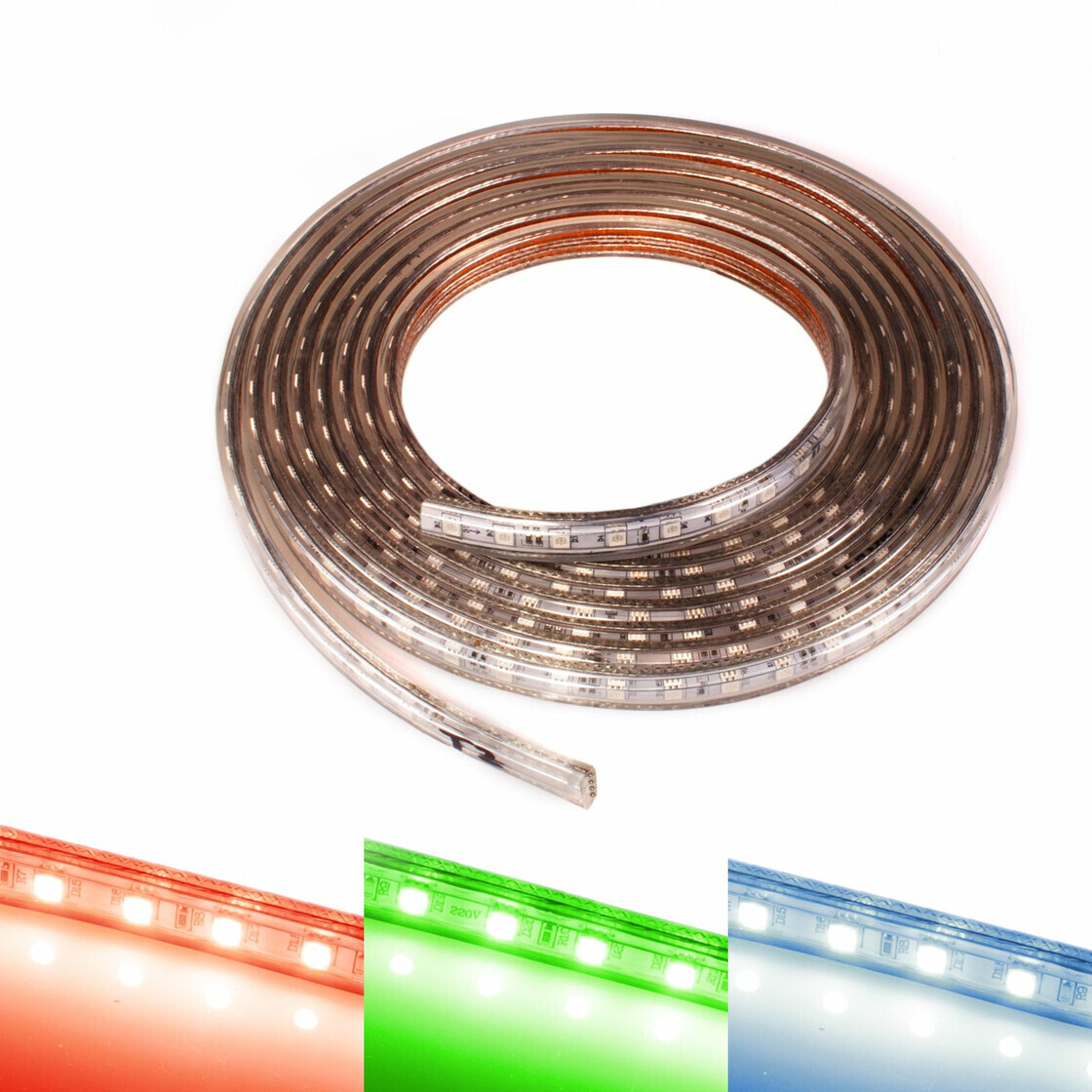LED Neon Stripes mit Kabel Stecker Leuchtstreifen Lichtband Lichtschlauch 230V