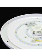 LED Deckenlampe mit Präsenzmelder und Dämmerungsschalter bunte Ringe 24W Ø 40cm Wandlampe 4000K Neutralweiß 48 SMD Chips Ringe Deckenleuchte Lampe für alle Wohnräume Bewegungsmelder Leuchte