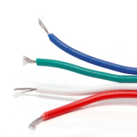 4 adrig LED RGB Kabel Litze StripsVerbindungskabel Verl&auml;ngerungskabel Meter