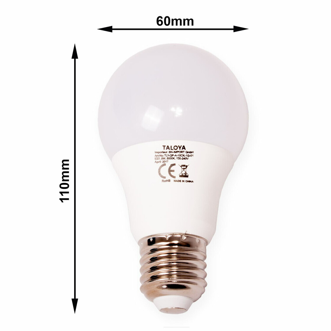 13W LED E27 Ballform warmweiß milchig wie 100W Leuchtmittel, 4,46 €