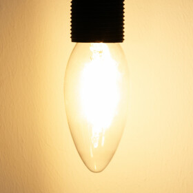 Taloya HX-3514 C35 LED E14 Filament Leuchte EEK A+ Retro Classic Kerze ø 35 x 100 mm Lampe Glühbirne Ersatz
