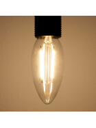 Taloya HX-3514 C35 LED E14 Filament Leuchte EEK A+ Retro Classic Kerze ø 35 x 100 mm Lampe Glühbirne Ersatz