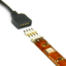 50cm Verbindungskabel f&uuml;r 12V und 24V SMD LED RGB Streifen wei&szlig; oder schwarz