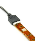 1m Verbindungskabel f&uuml;r 12V und 24V SMD LED RGB Streifen schwarz oder wei&szlig; 100cm lang