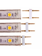 Verbinder 2-Pin für 230V 10mm SMD Streifen Leiste, Adapter, Stecker, Kupplung