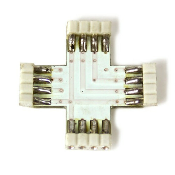 Kreuzverbinder 2 x 90&deg; Grad f&uuml;r RGB SMD Streifen Leisten