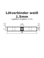 L&ouml;tverbinder wei&szlig; &Oslash; 2mm Schrumpfverbinder Kabelverbinder Stossverbinder