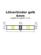 Lötverbinder gelb Ø 6mm Schrumpfverbinder Kabelverbinder Stossverbinder- 10er-Pack